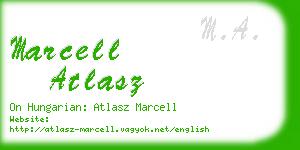 marcell atlasz business card